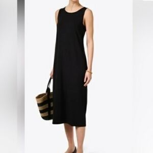 Eileen Fisher Long Black Sleeveless Dress